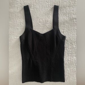 Banana Republic - Black Ribbed Women's Crop Top